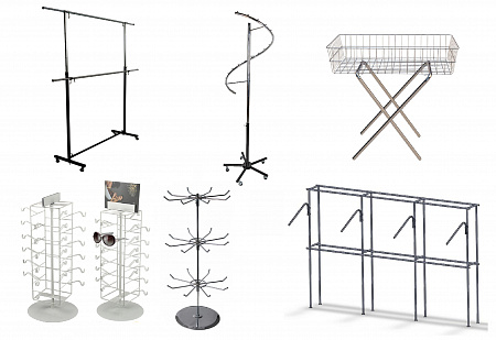 Торговое оборудование вешалки напольные